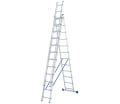 Лестница трёхсекционная алюминиевая, высоты: 3380х5600х7860, 12 ступеней