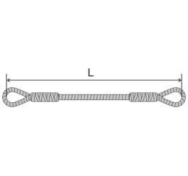 Строп канатный петлевой СКП1, г/п 2,5т, длина 3000мм, д. 16,5мм