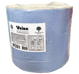 Протирочный бумажный материал Veiro Professional Comfort W201, 2 слоя, (24*29см) , 2 рулона по 350м, 1000 листов, синий, W201 (2 рулона)